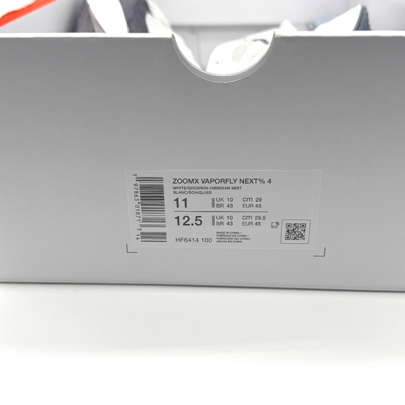 Nike Mens Vaporfly Next 4 Obsidian White Shoes Sz 11 New HF6414-100 Running - Picture 11 of 11